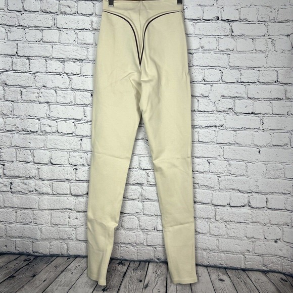 Maniere De Voir Leggings Women's Cream Size 2 NWT - Picture 4 of 11